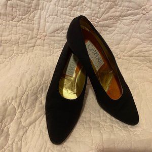 Joan & David Couture Black Pumps cloth Sz 7